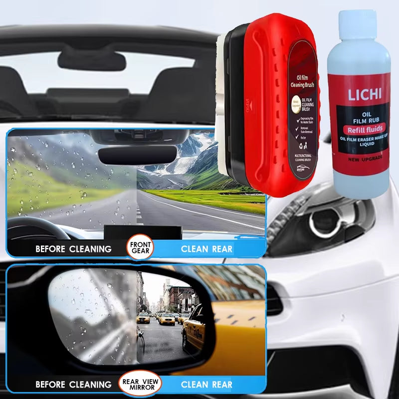 Automotive Glass Oil Film Remover Shining Mouse Windshield Cleaning Strong Decontamination Anti-Fog and Rainproof Car Cleaner